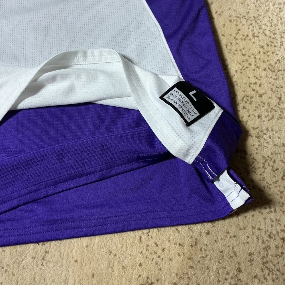 Jordan Reversible Basketball Jersey White Purple Mesh Tank Top 865848-545 Large